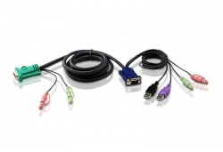 2L-5302UU — КВМ-кабель с интерфейсами передачи звука, USB 2.0, VGA и разъемом SPHD 3-в-1 (1.8м)