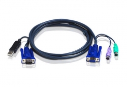 2L-5506UP —КВМ- кабель со встроенным конвертером интерфейса PS/2-USB (6м) 