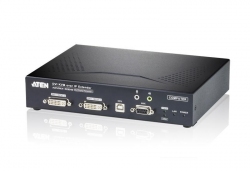 KE6940T-AX-G — Передатчик KVM-удлинителя KE6940 с передачей сигналов по TCP/IP (в среде LAN L2), поддержкой 2-ух мониторов и интерфейсами USB, DVI-I, аудио, RS-232