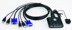 CS22U-A7 — 2-портовый кабельный VGA USB KVM переключатель